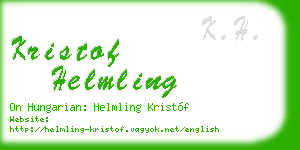 kristof helmling business card